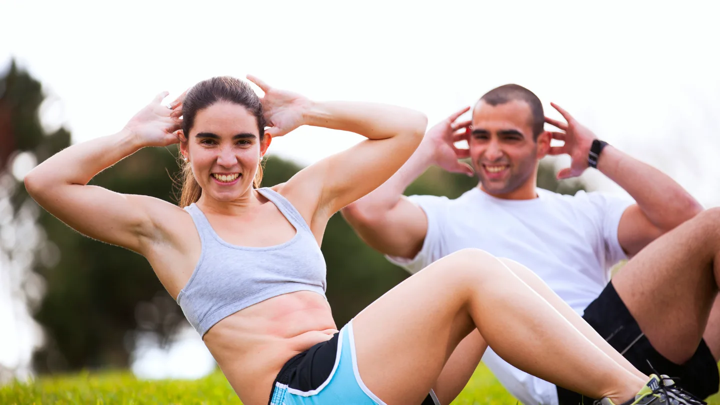 Person exercising to stay healthy