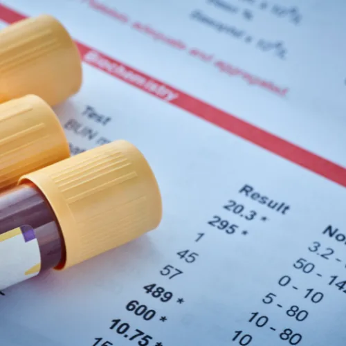 Blood test results used in a longevity health assessment